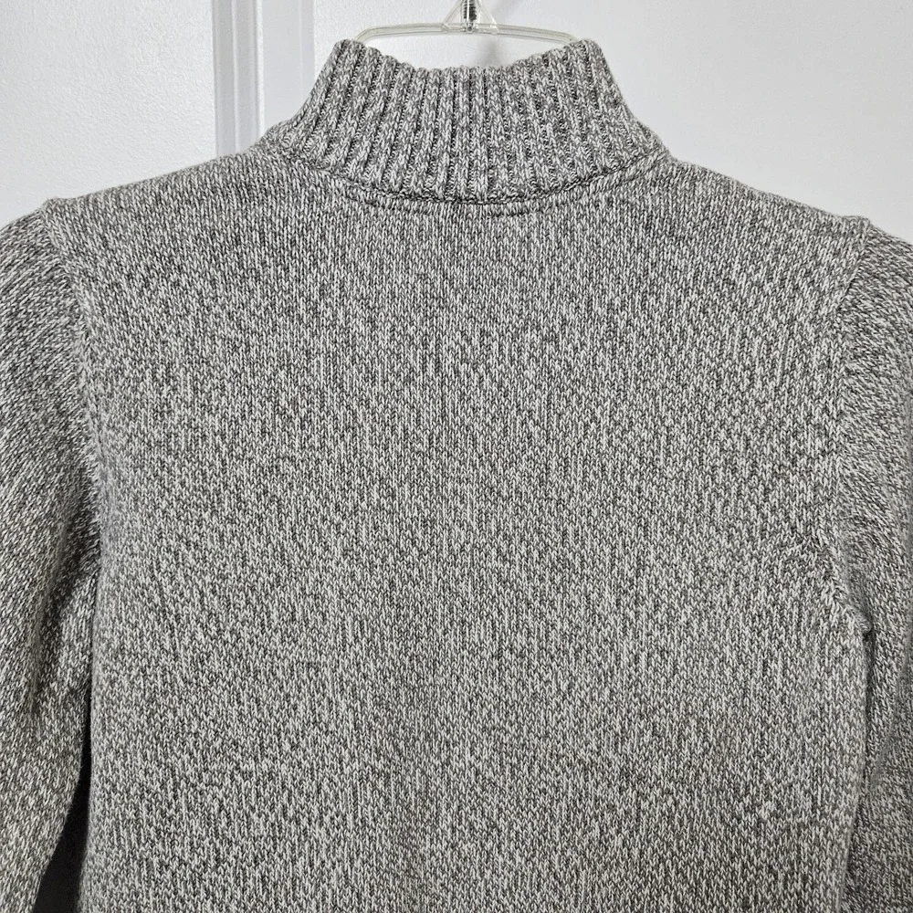 Carter's Sweater Boys 14 Gray Quarter Zip Mock Neck Cotton Marl Knit Pullover